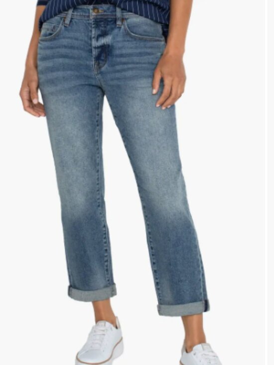 Liverpool Denim - Liverpool The Keeper Boyfriend Jeans, Aust Well Color, Size 16/33, Gently Worn